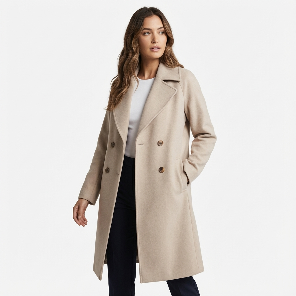 Dames Lange Trenchcoat | Knoopsluiting