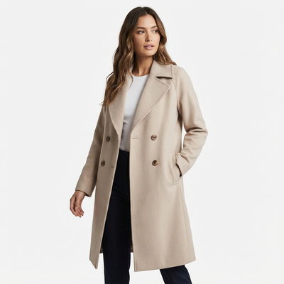 Dames Lange Trenchcoat | Knoopsluiting