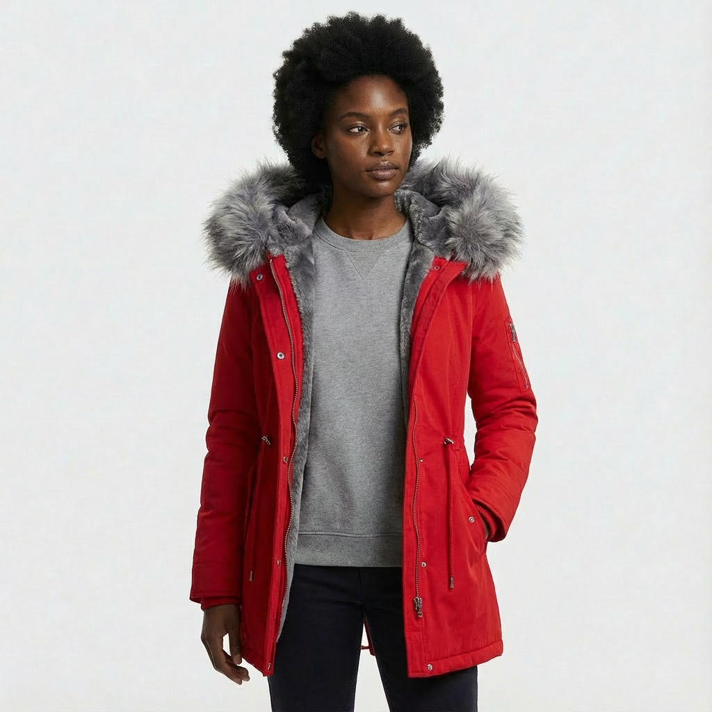 Dames Winterparka met Bontkraag