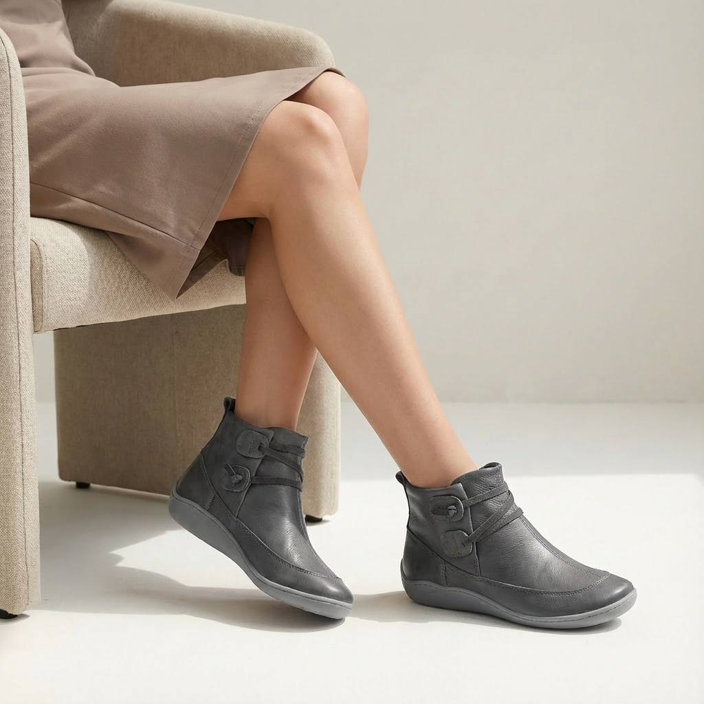 Dames Enkellaarsjes Kunstleer | Waterdicht