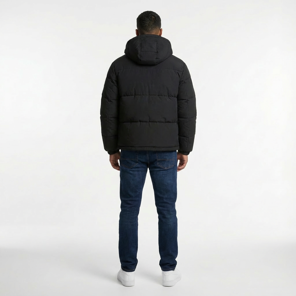 Heren Gewatteerde Pufferjas Met Capuchon