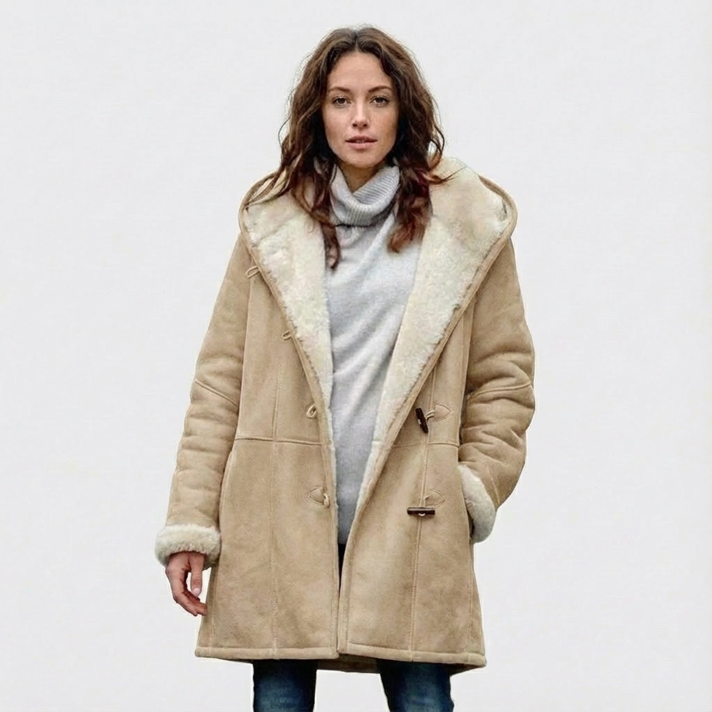 Dames Winterjas met Capuchon | Knoopsluiting