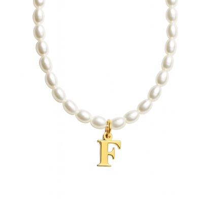 Dames Gepersonaliseerde Parel Initiaal Ketting