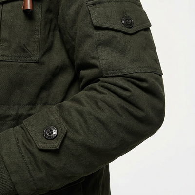 Heren Winterjas Tactisch | Knopsluiting