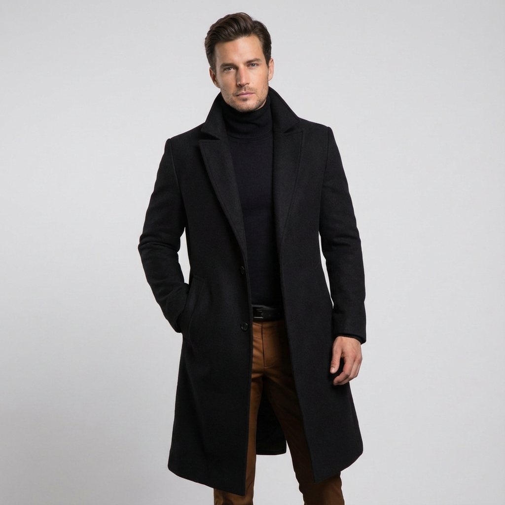 Heren Wollen Wintermantel