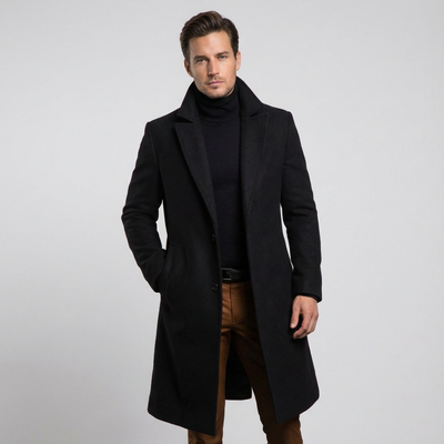 Heren Wollen Wintermantel