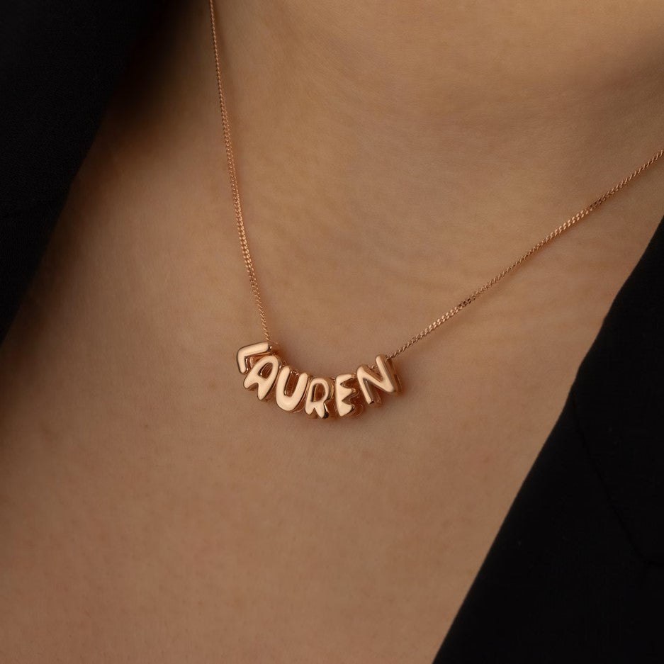 Gepersonaliseerde Bubble Naamketting voor Mama