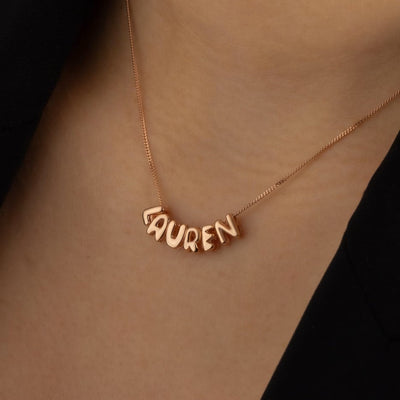 Gepersonaliseerde Bubble Naamketting voor Mama