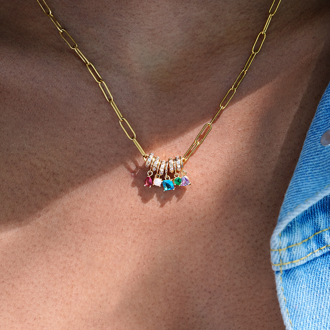 Gepersonaliseerde Geboortesteen Hanger Ketting