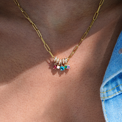 Gepersonaliseerde Geboortesteen Hanger Ketting