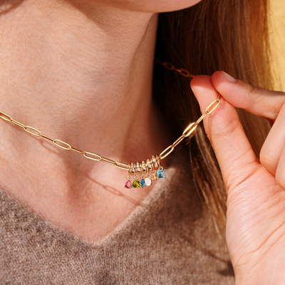 Gepersonaliseerde Geboortesteen Hanger Ketting