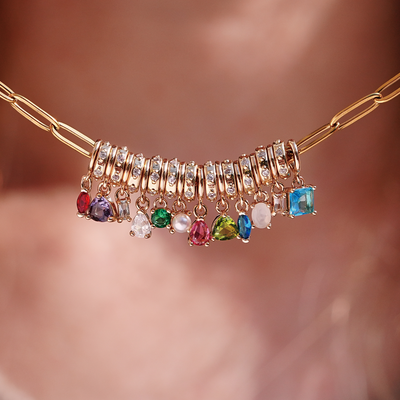 Gepersonaliseerde Geboortesteen Hanger Ketting