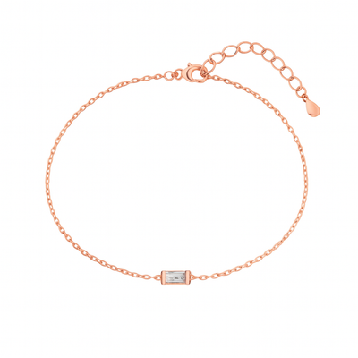Dames Gepersonaliseerde Baguette Geboortesteen Armband