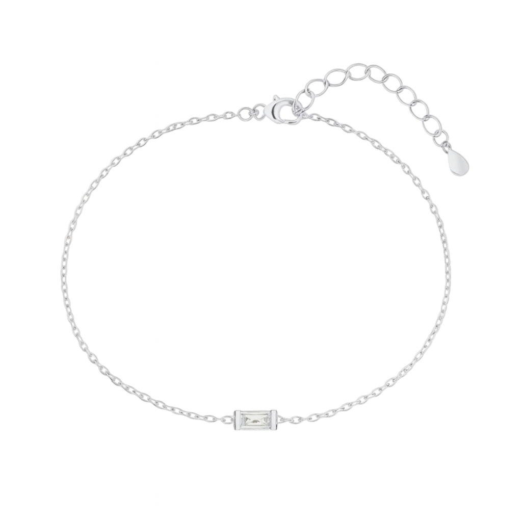 Dames Gepersonaliseerde Baguette Geboortesteen Armband
